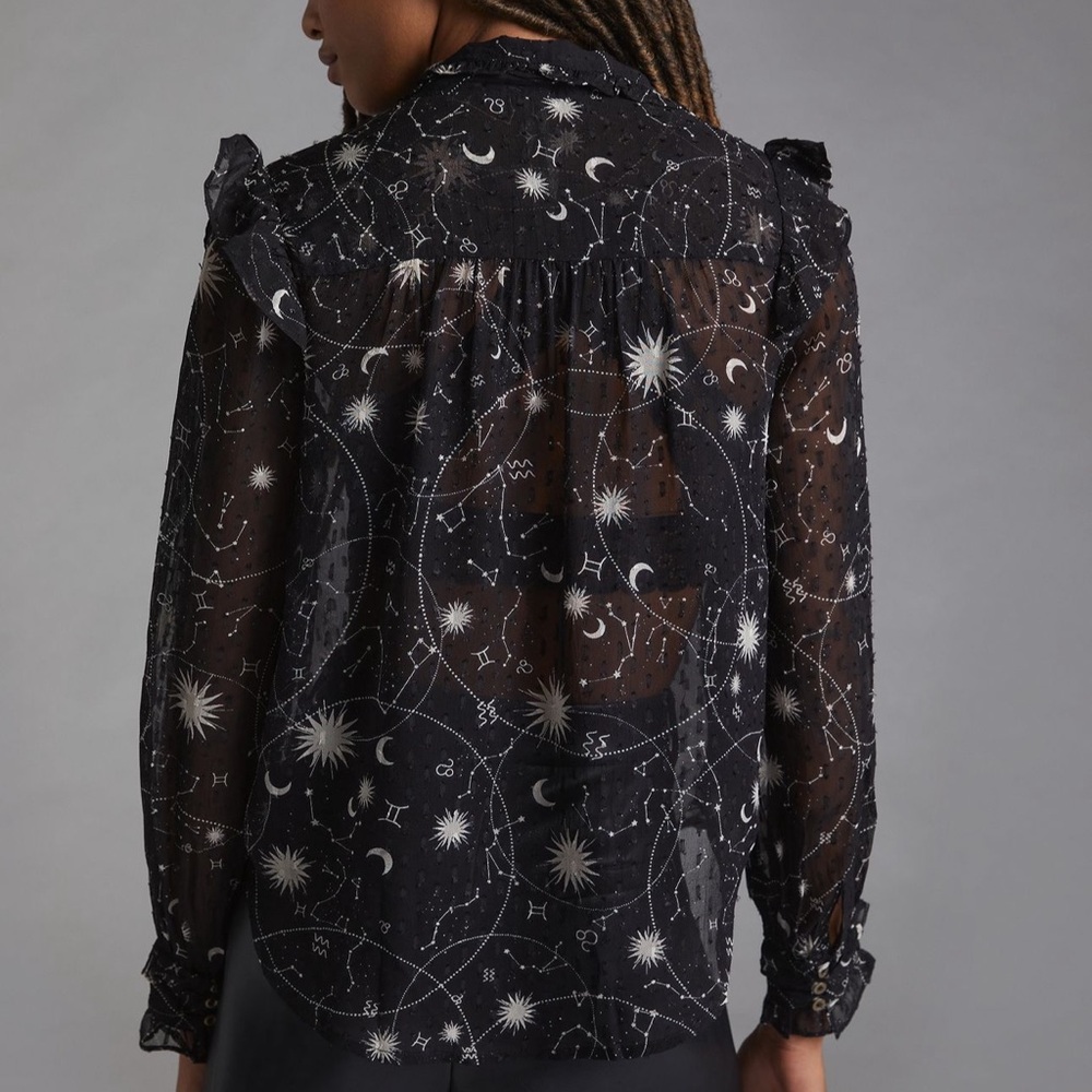 Anthropologie Celestial Puff sleeved blouse, size xs - Picture 2 of 5